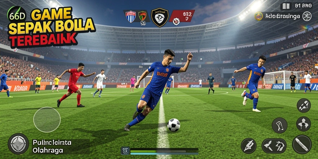 Gameplay menarik dari 66D dengan aksi sepak bola yang seru.