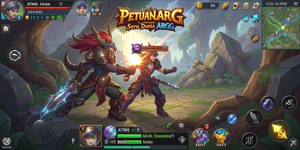 Tampilan gameplay ARPG yang menegangkan dan penuh aksi.