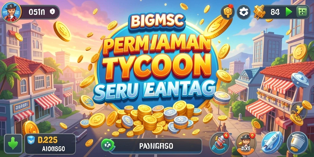 Tangkapan layar BIGMSG menampilkan aksi seru dalam mengelola bisnis Tycoon.