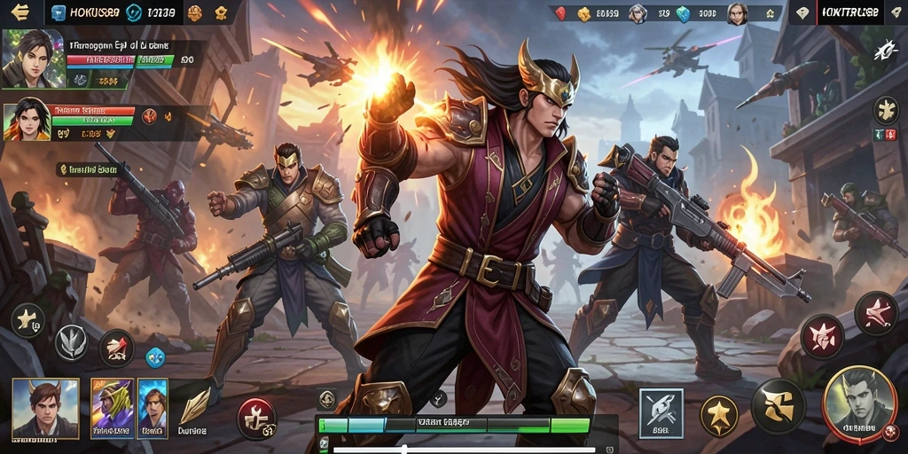 Screenshot gameplay HOKITERUS88 yang menampilkan aksi bertarung yang mendebarkan.