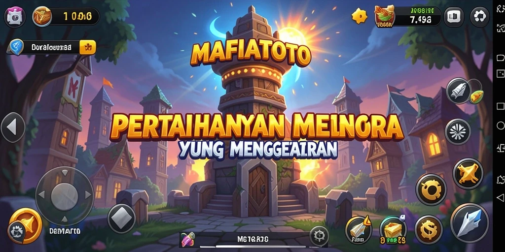 Tangkapan layar MAFIATOTO menunjukkan serangan menara yang epik dalam permainan Tower Defense.
