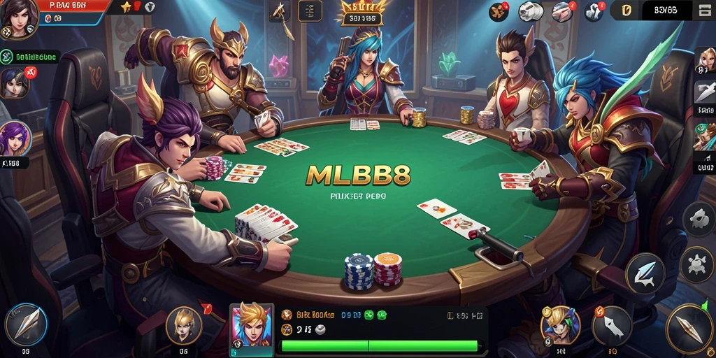 Tampilan menawan dari gameplay Poker di MLBB8.