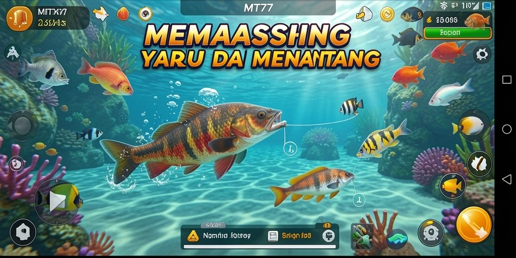 Tampilan gameplay MT777 dengan suasana laut yang menakjubkan.