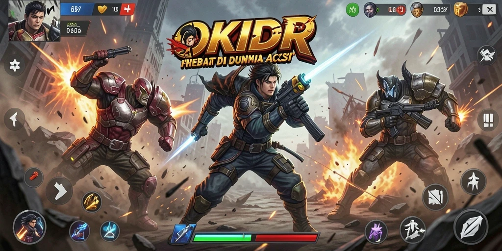 Tangkapan layar OKIDR yang menunjukkan aksi seru dan gameplay yang mendebarkan.