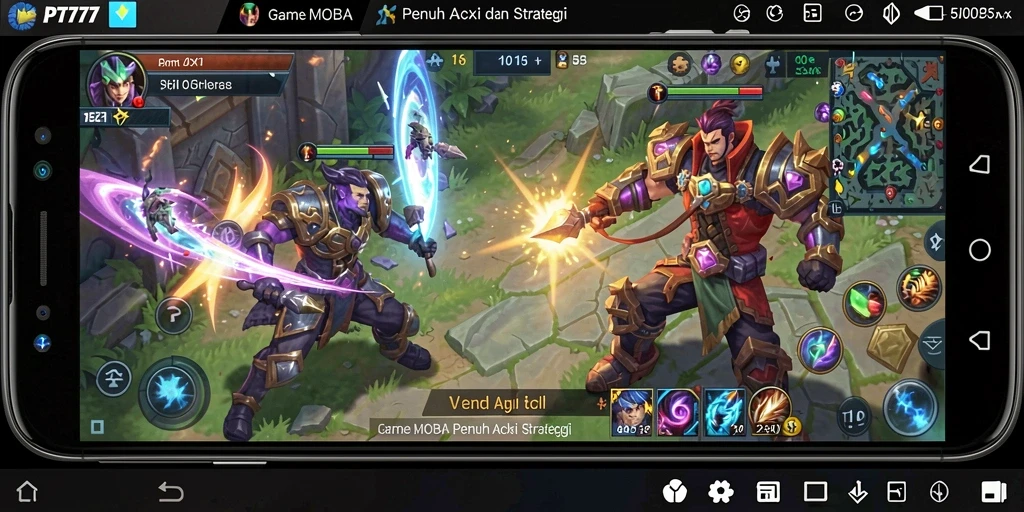 Gameplay PT777 yang seru dan mendebarkan saat bertarung.