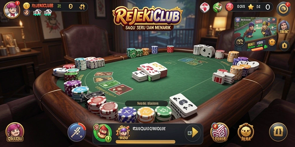 Tampilan gameplay seru REJEKICLUB saat bermain QiuQiu.