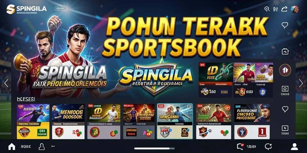 Screenshot utama SPINGILA menampilkan antarmuka taruhan olahraga yang interaktif.